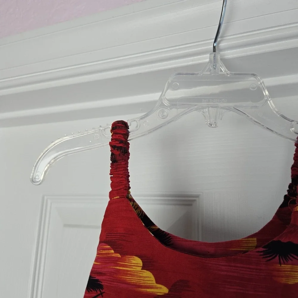Royal Hawaiian Creations Red Sunset Dress Toddler Girls‎ Size XL 3-4 Cotton USA